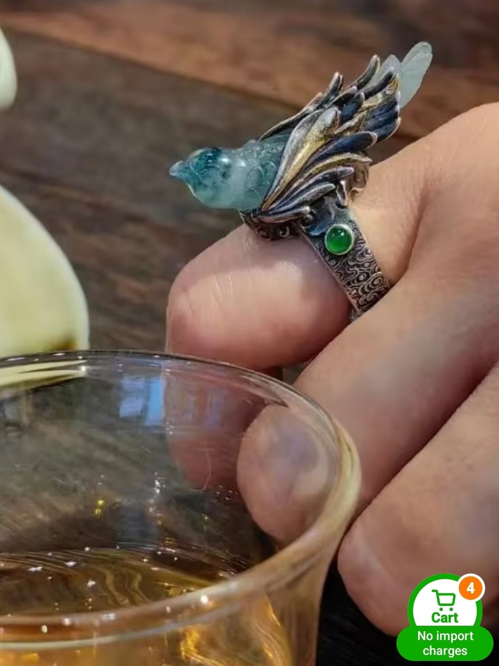 Beautiful Blue Bird Ring